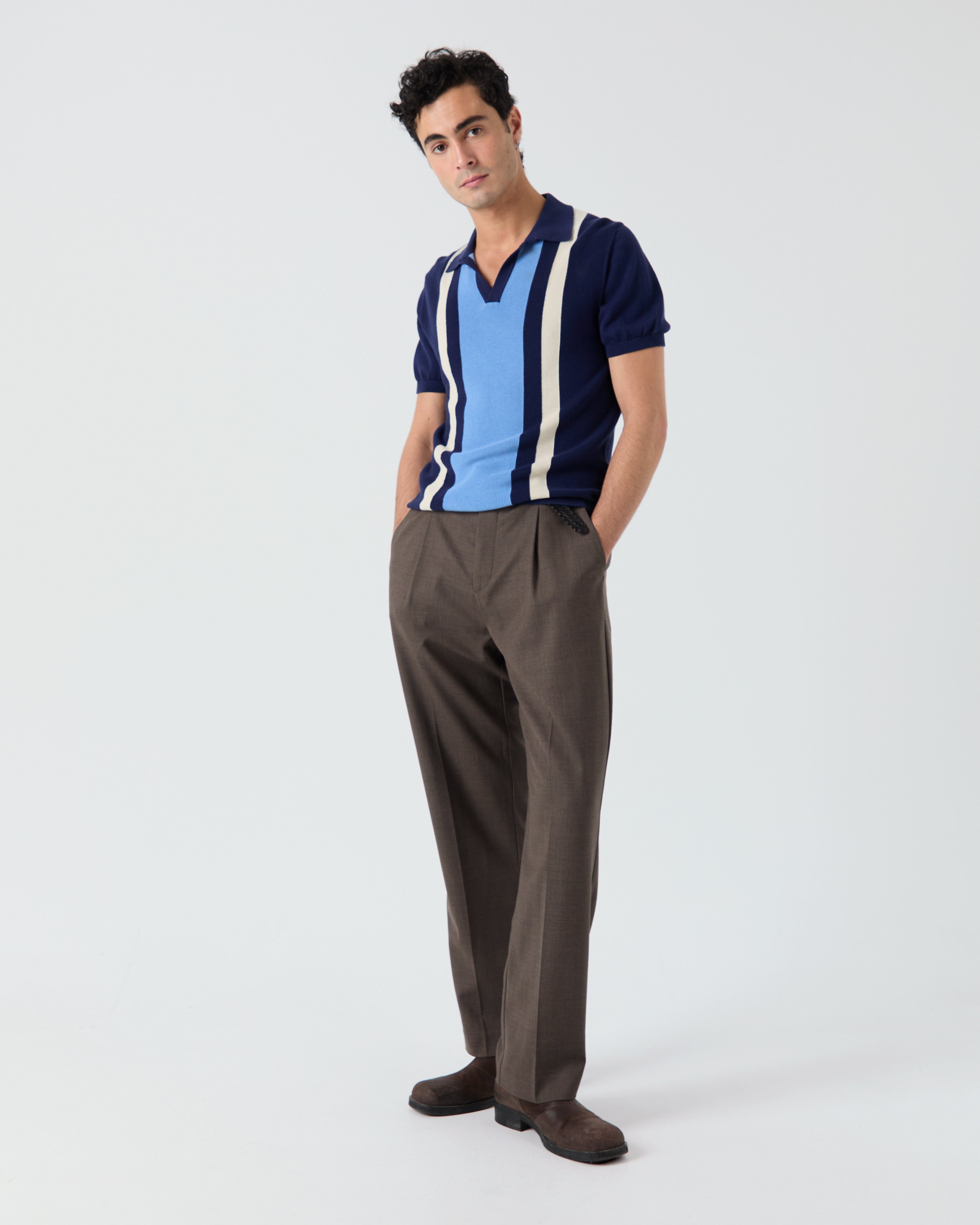 Numana polo in navy stripes
