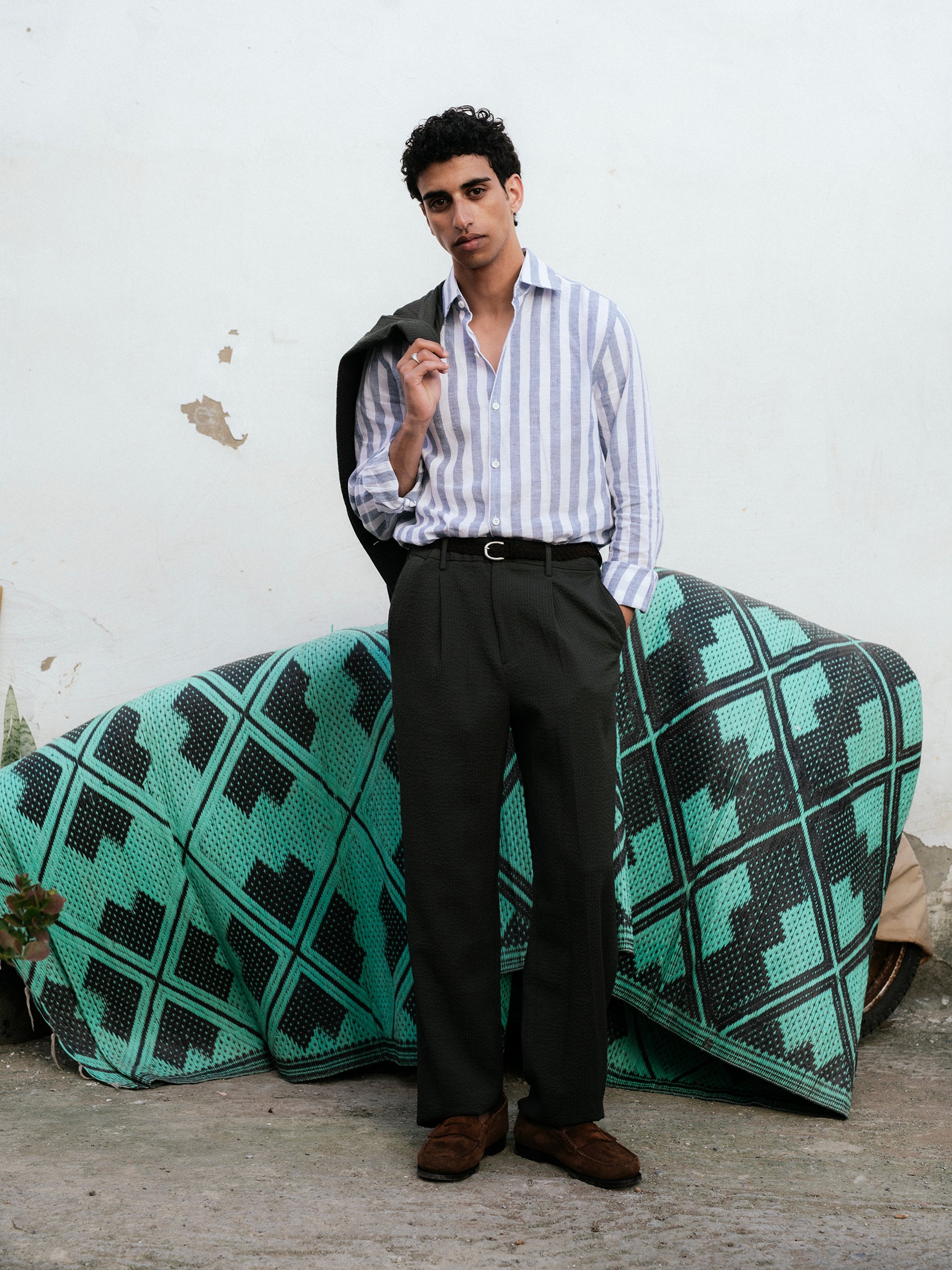 Chemise Volpaia blanc et bleu