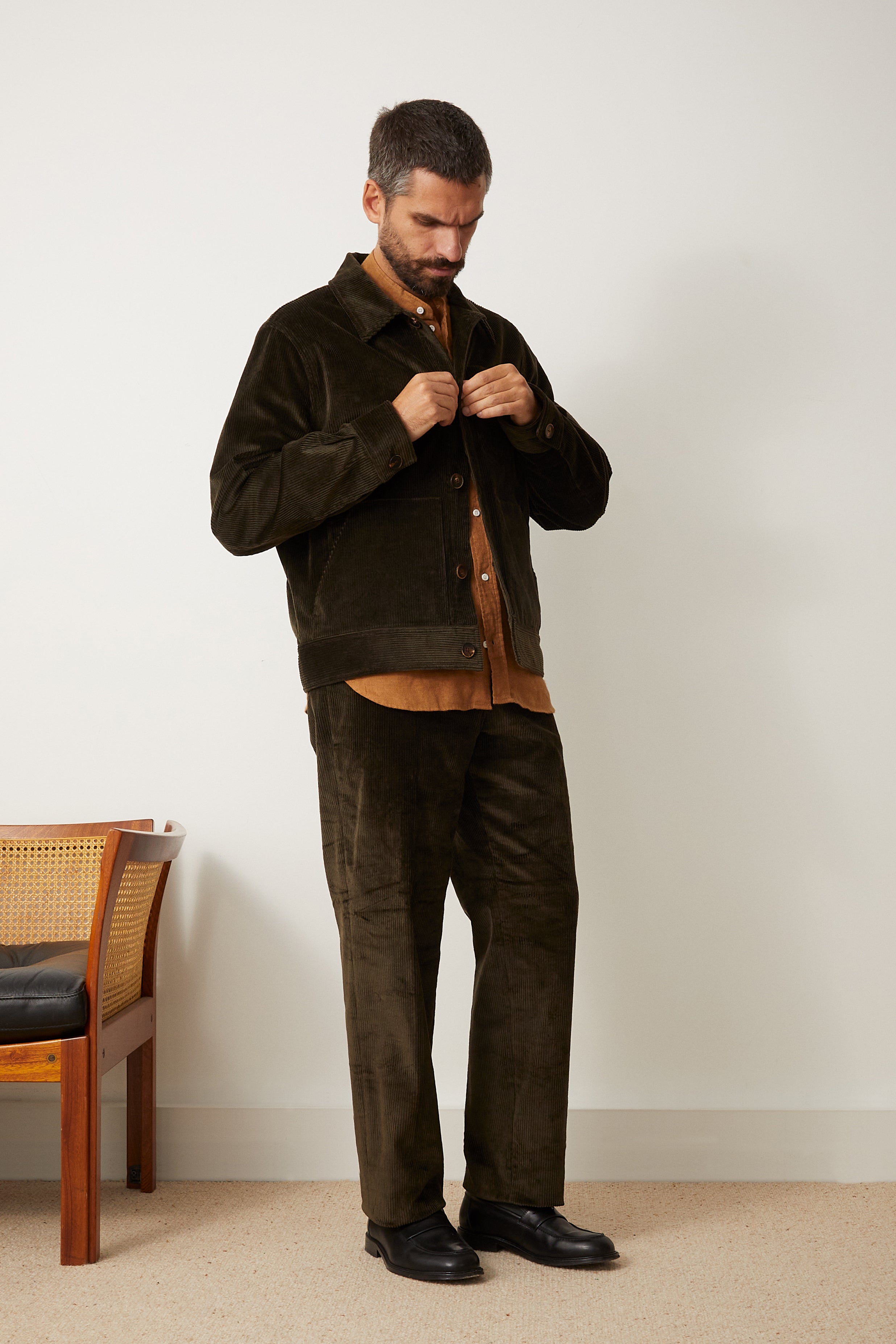Bergame Green Corduroy Jacket