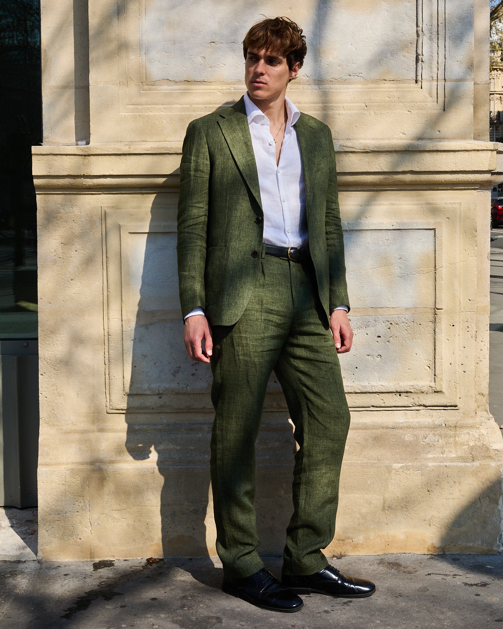 Pantalon Bellagio lin vert