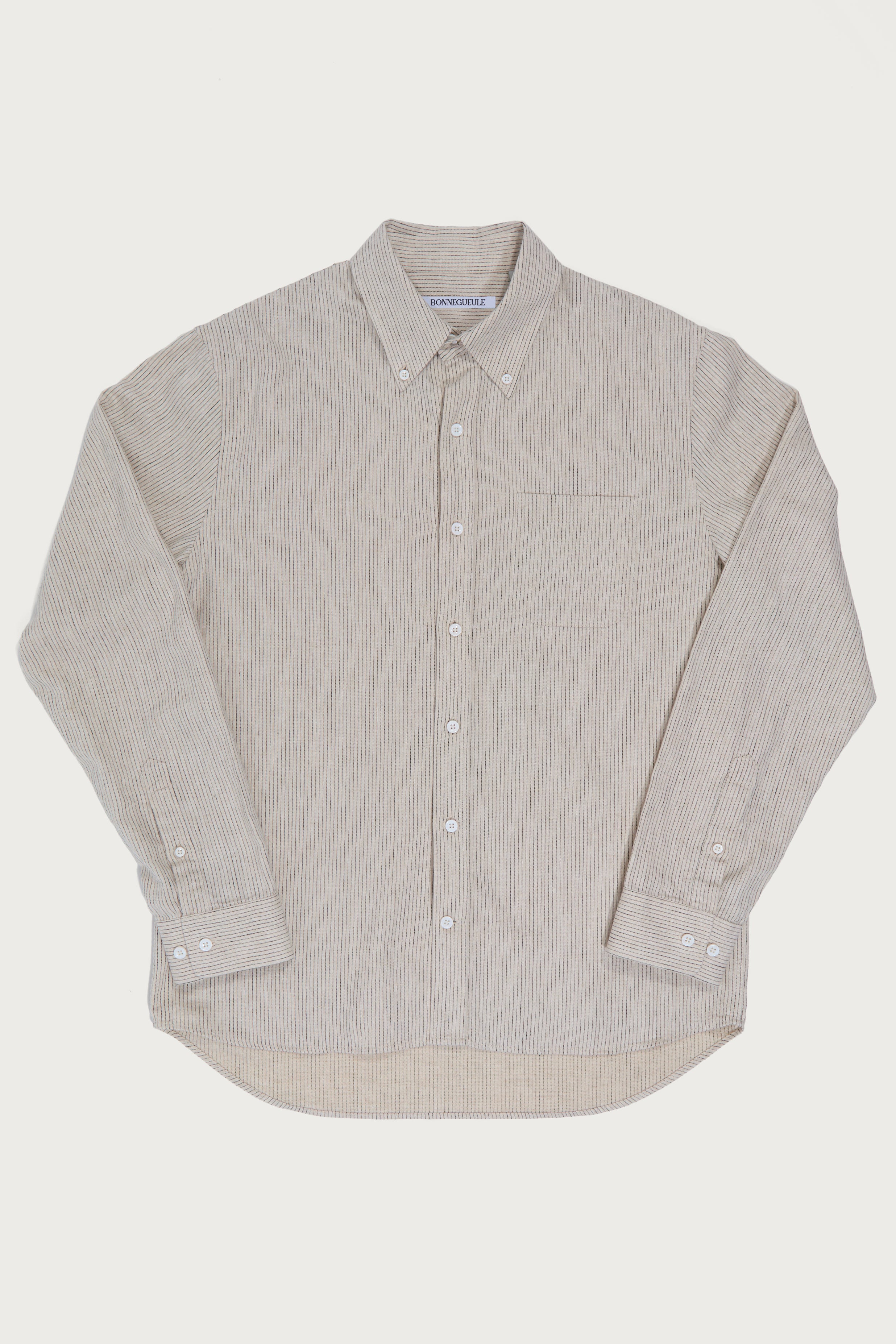Chemise Calvi écrue à rayures