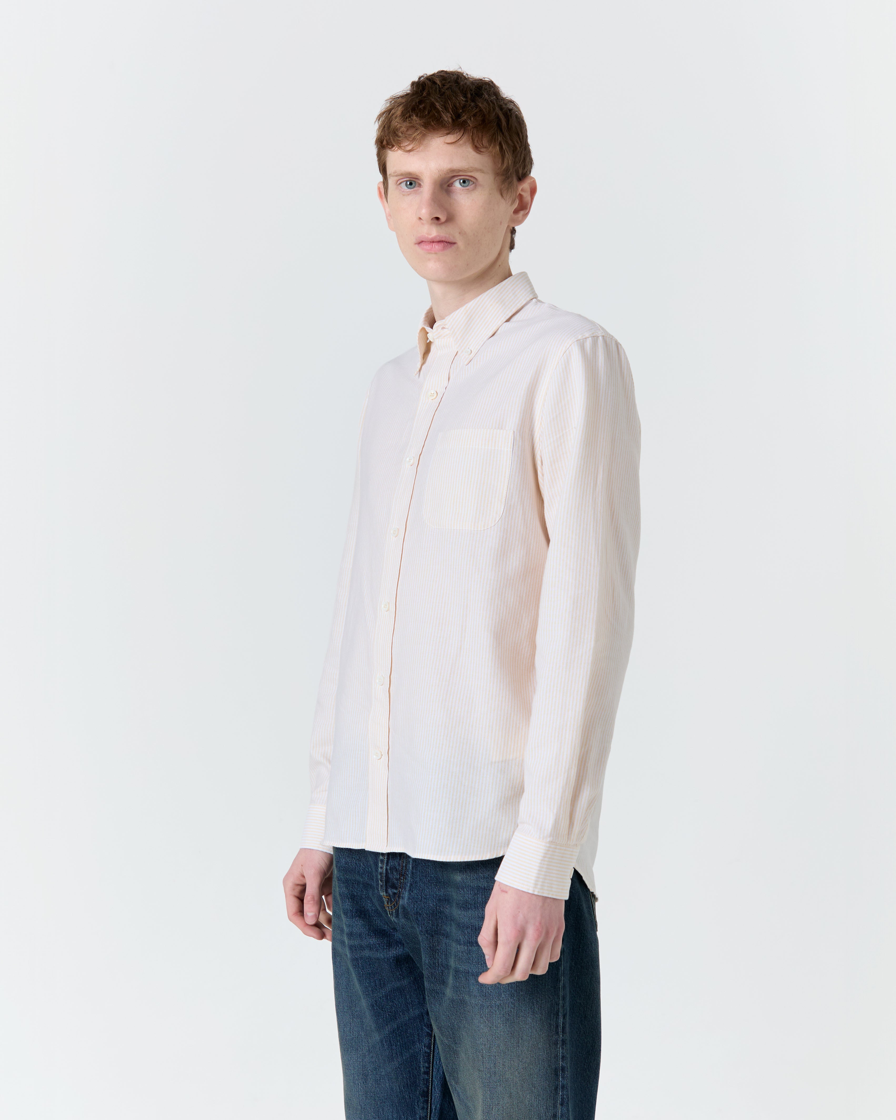 Chemise Calvi jaune et blanc