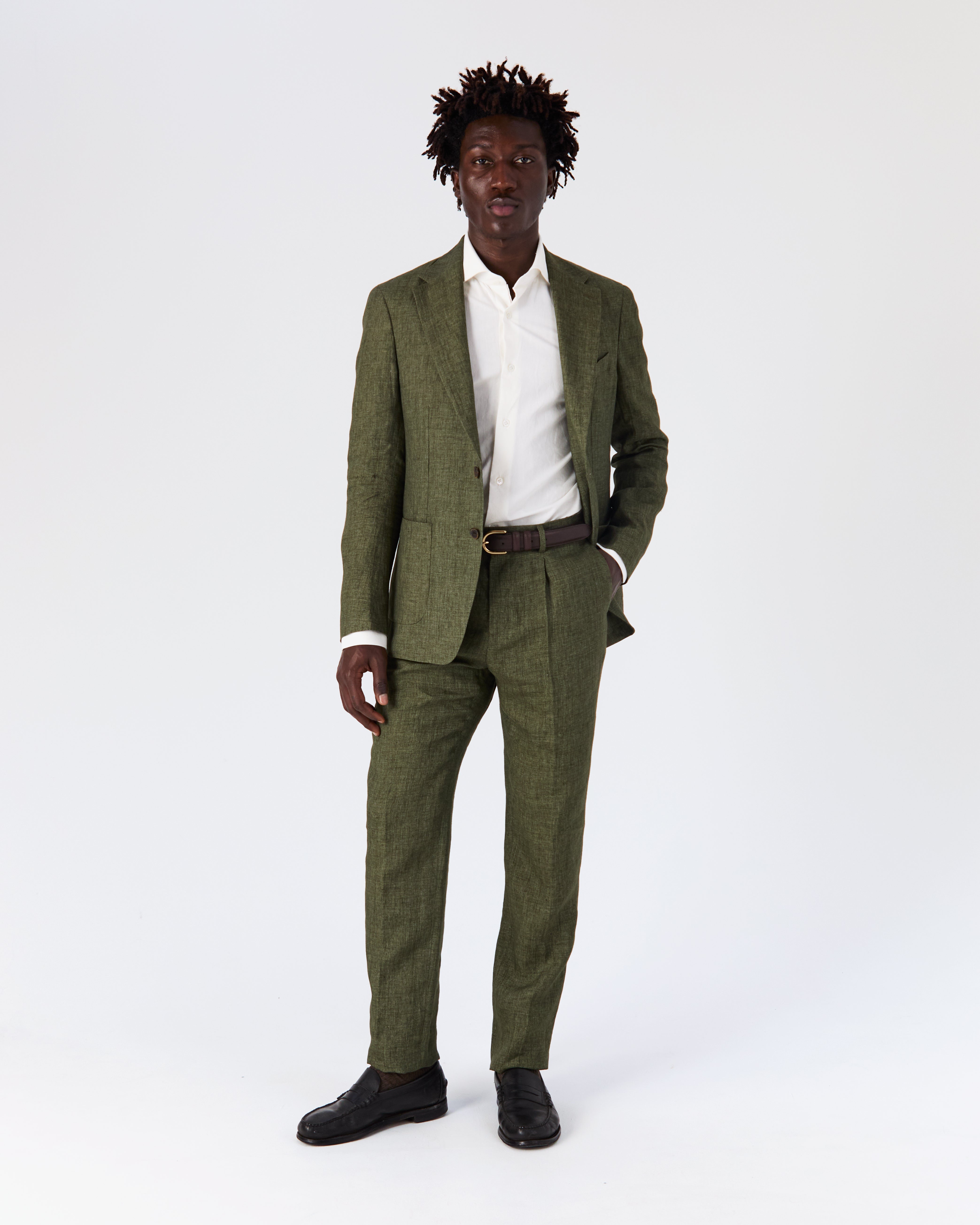 Pantalon Bellagio lin vert