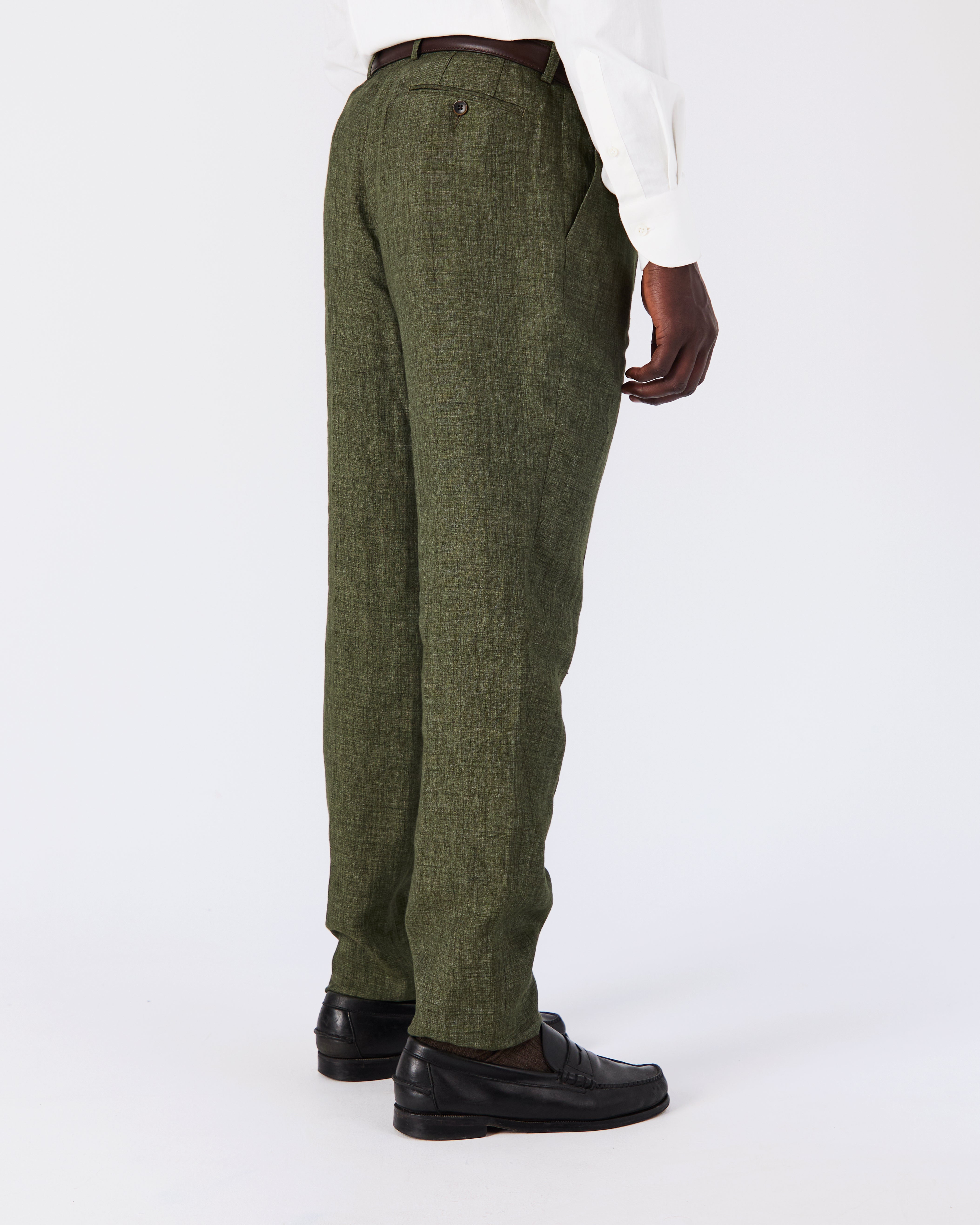 Pantalon Bellagio lin vert