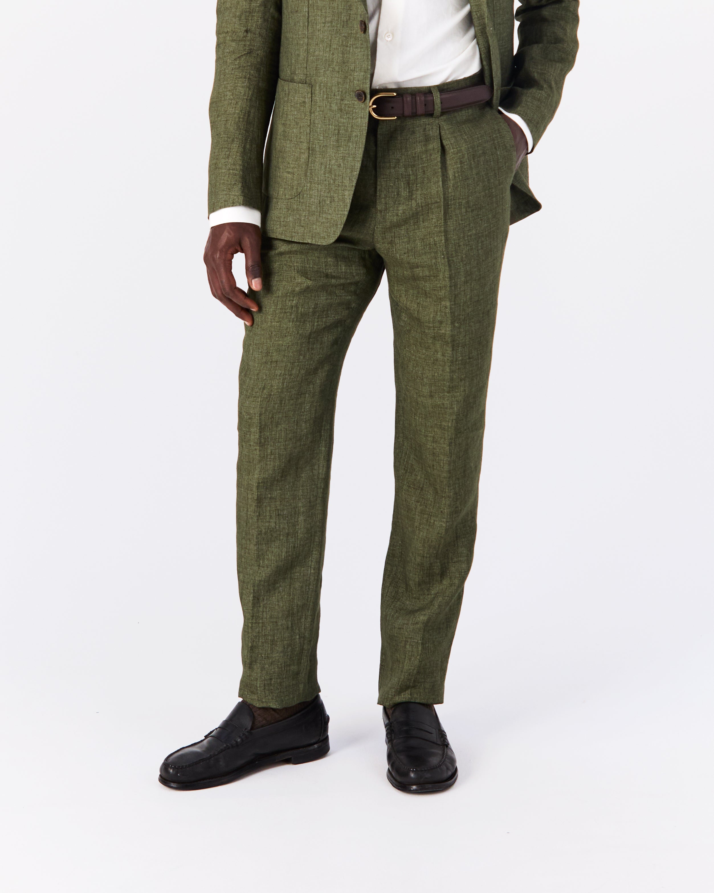 Pantalon Bellagio lin vert