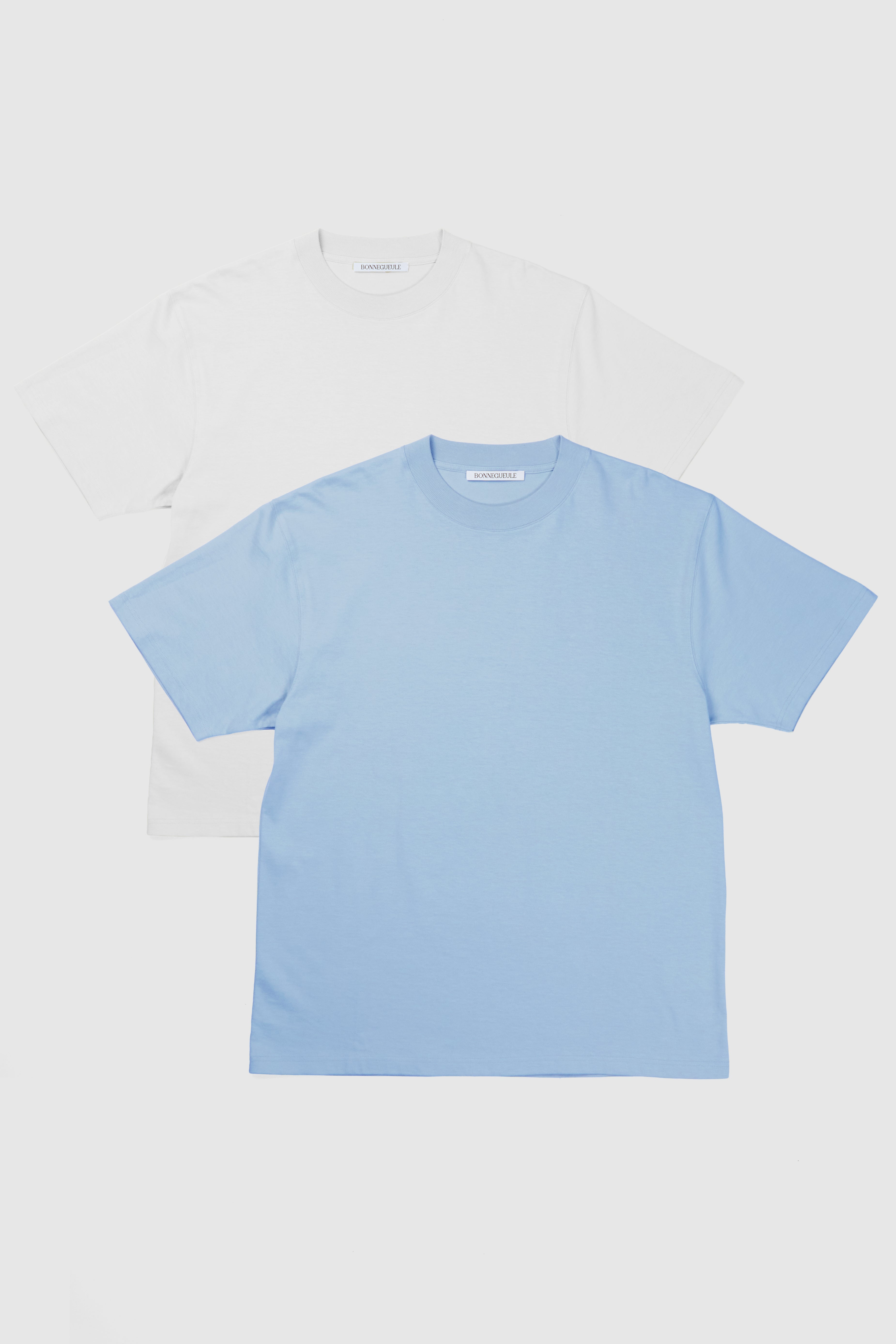 Duo T-shirts Oregon Blanc et bleu ciel