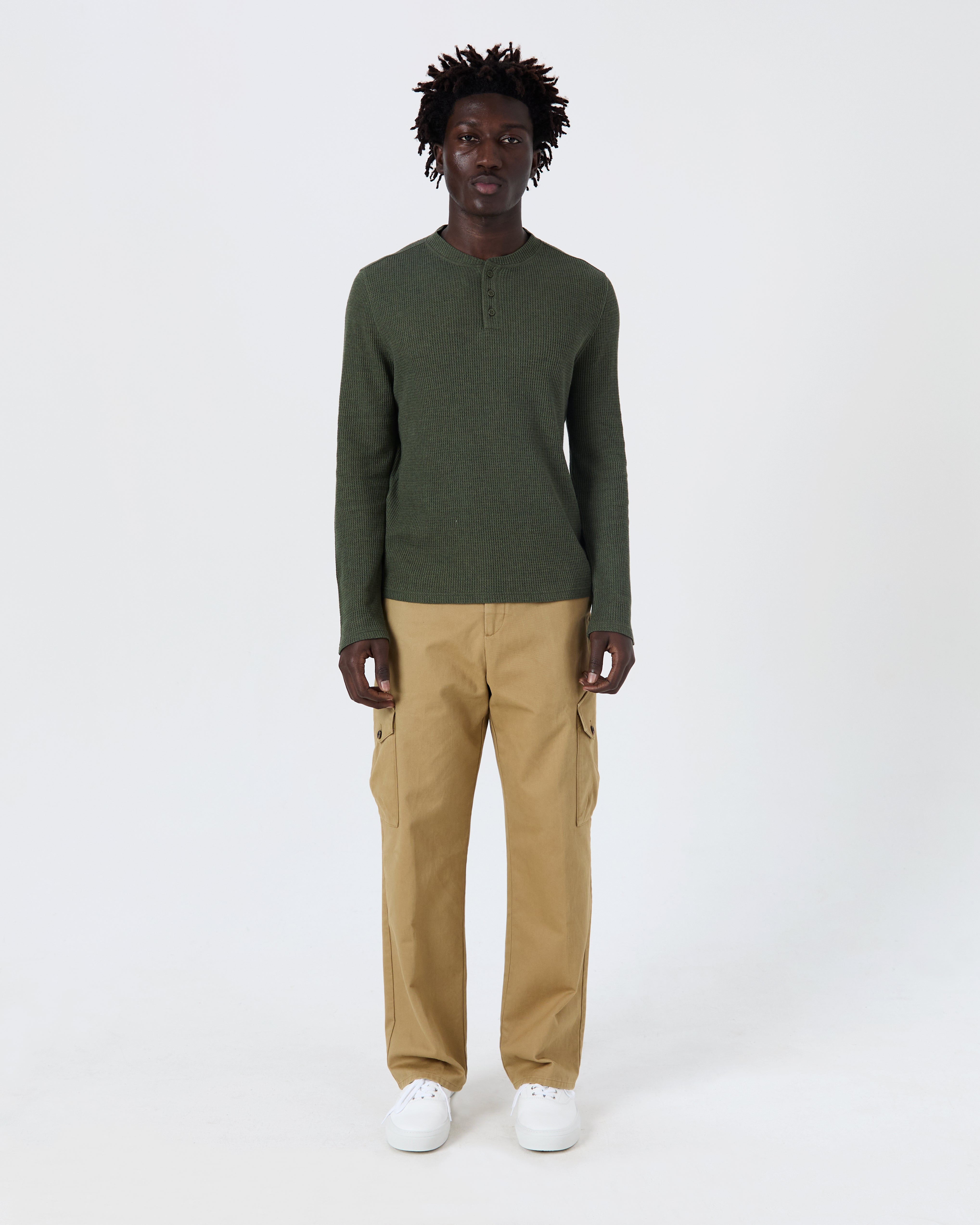 Boston henley in khaki