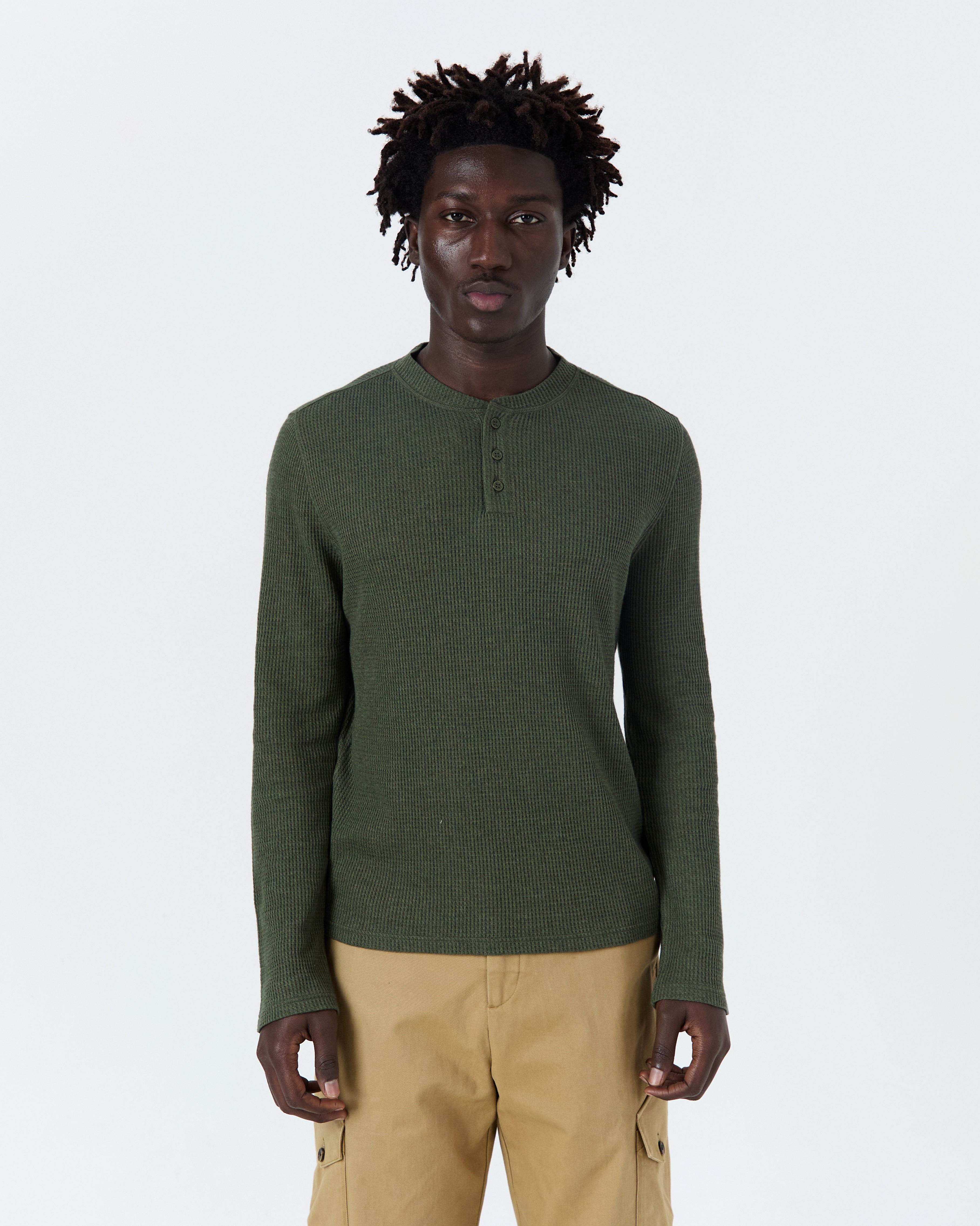 Boston henley in khaki
