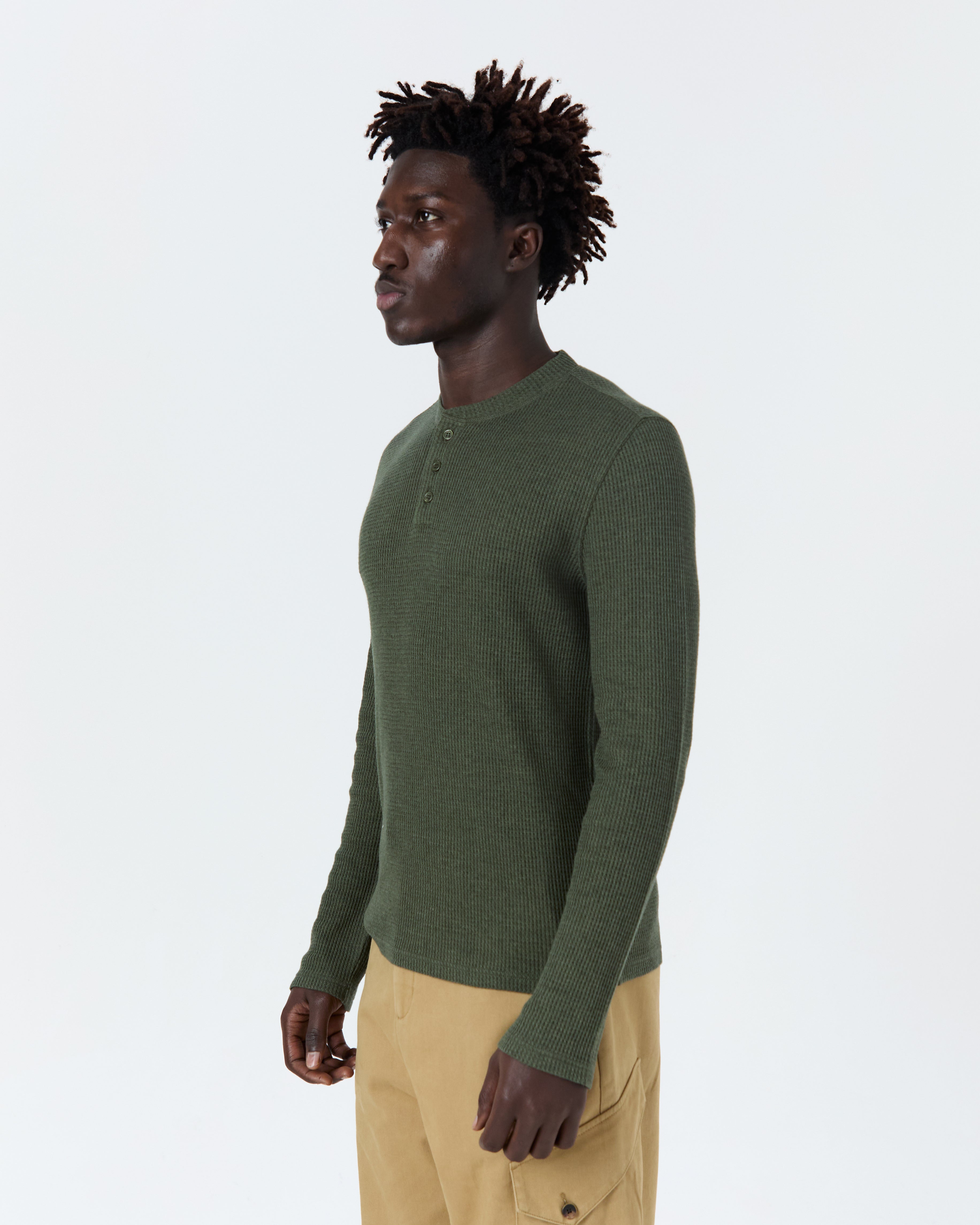 Boston henley in khaki