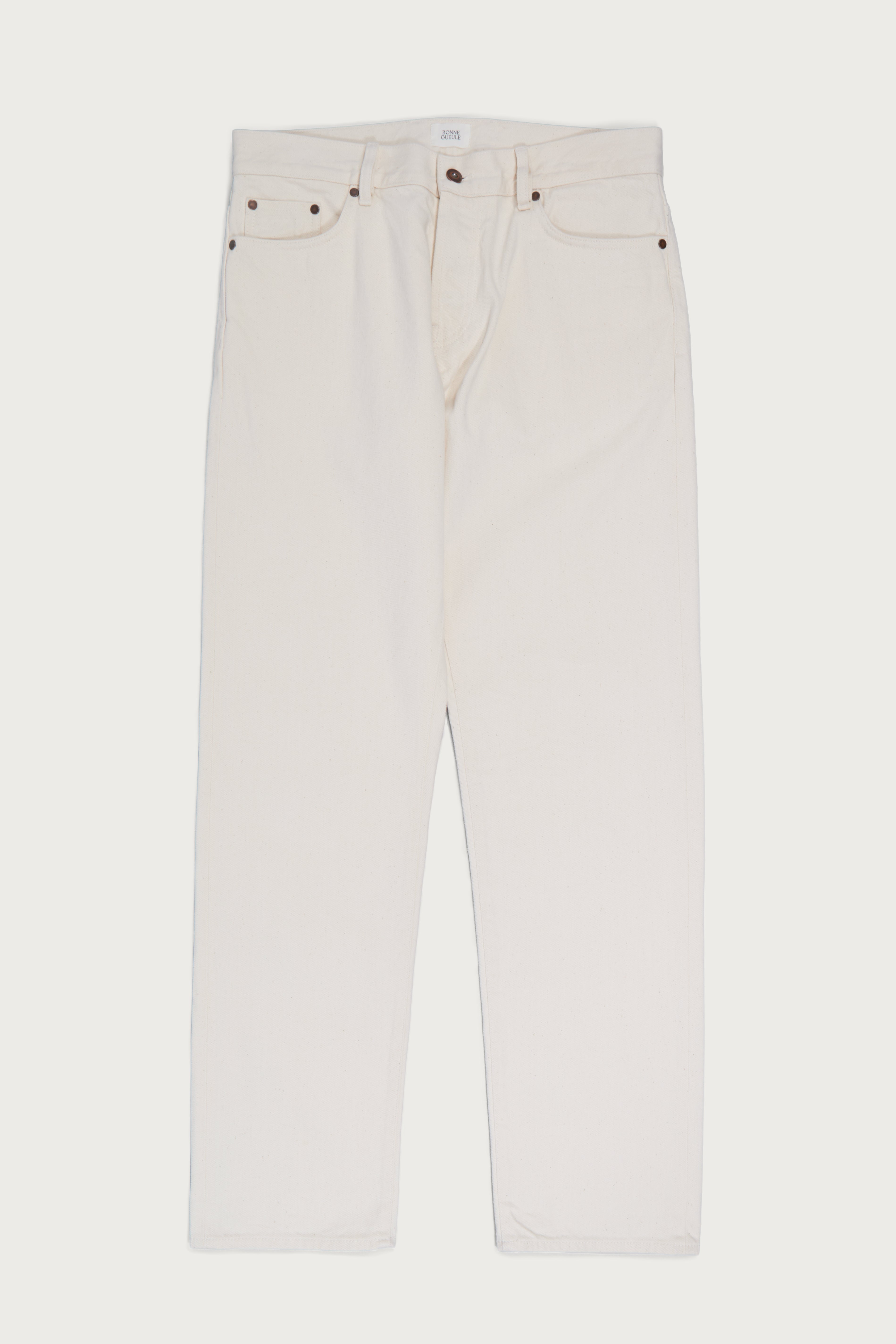 Renji selvedge jeans in ecru