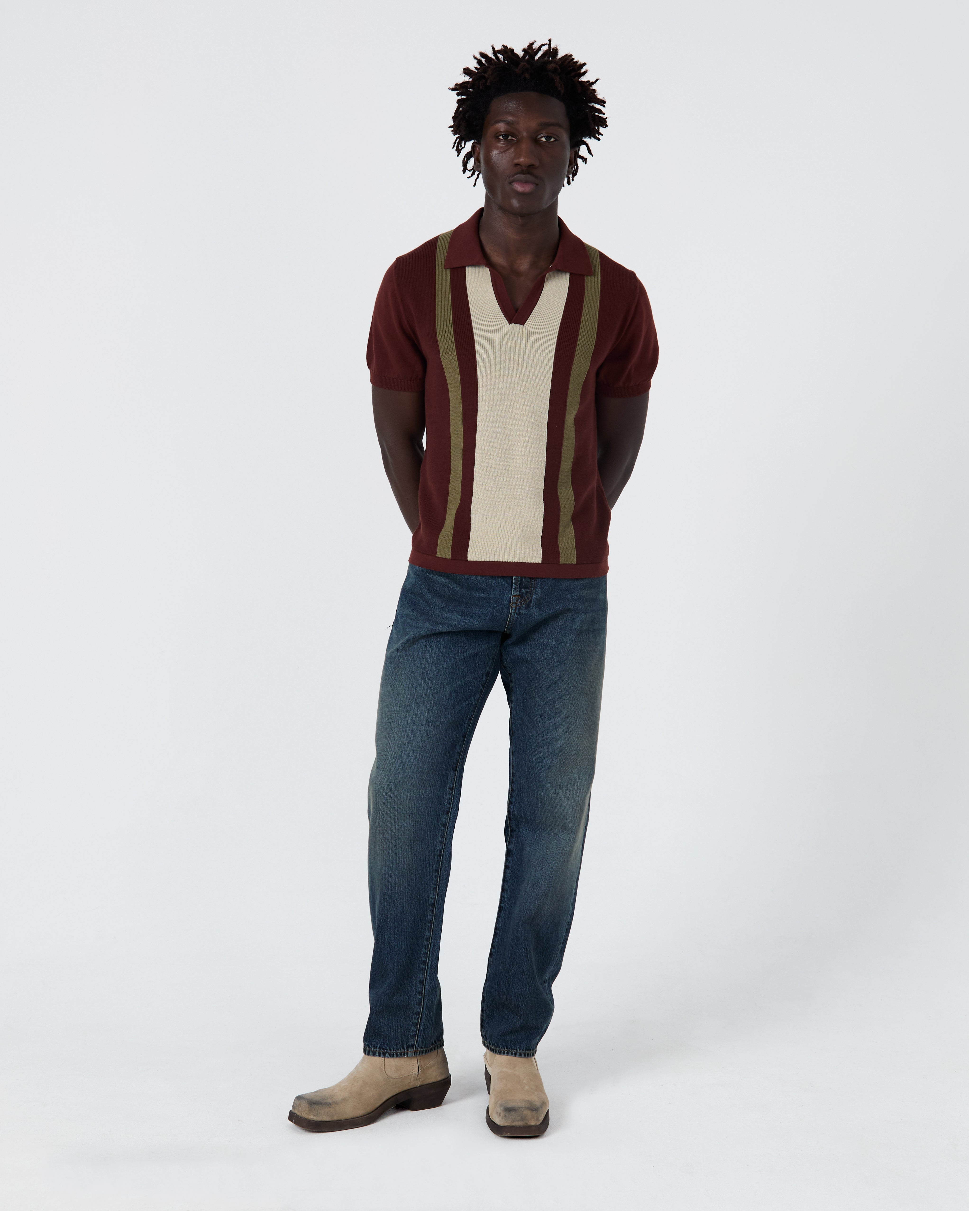 Polo Numana terracotta à rayures
