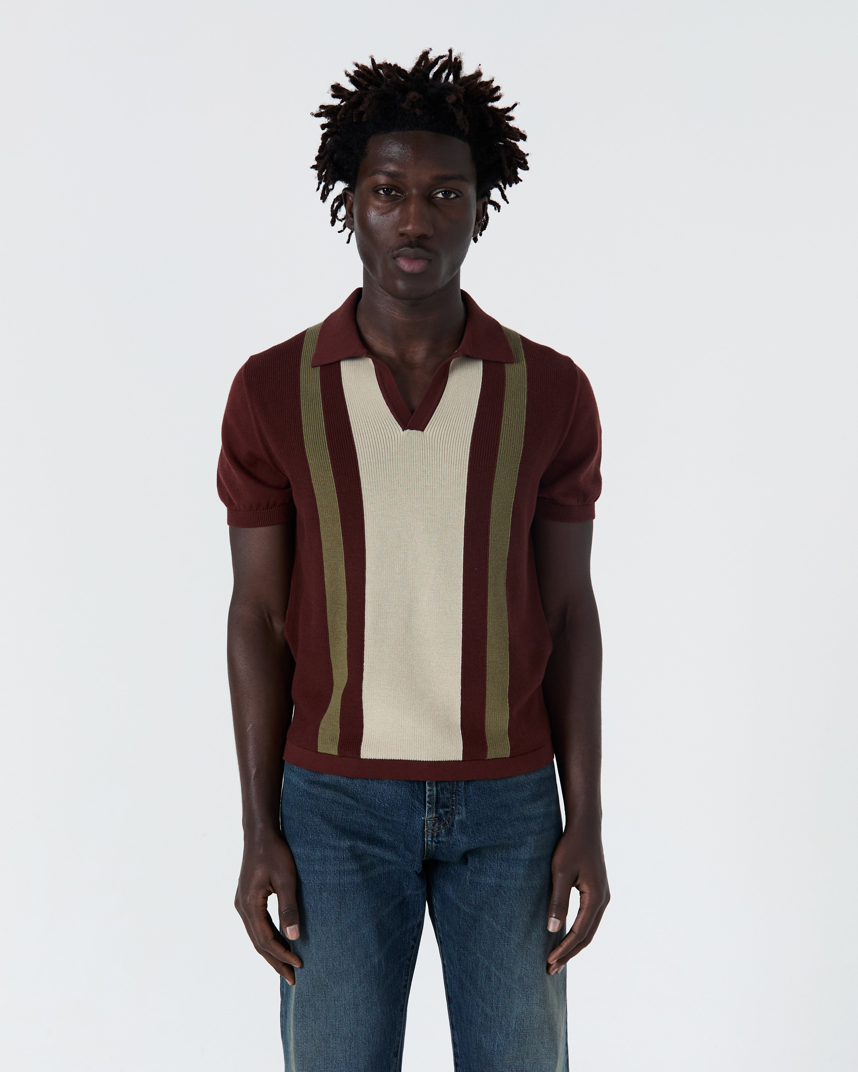 Polo Numana terracotta à rayures
