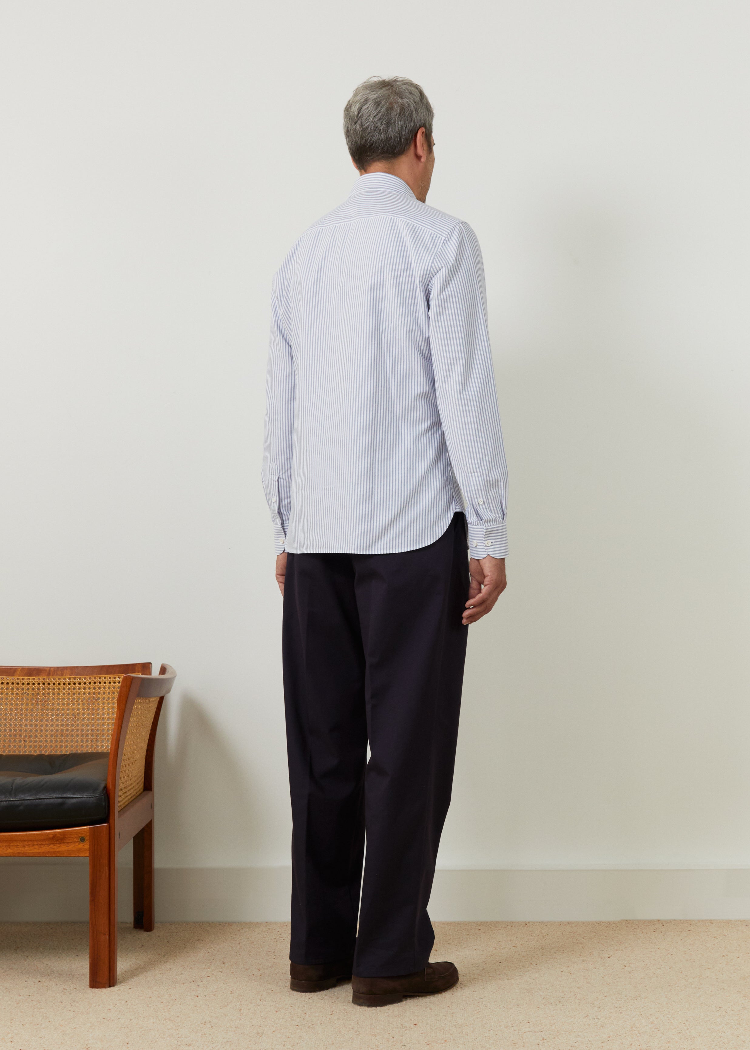 Chemise Volpaia blanc rayures bleues