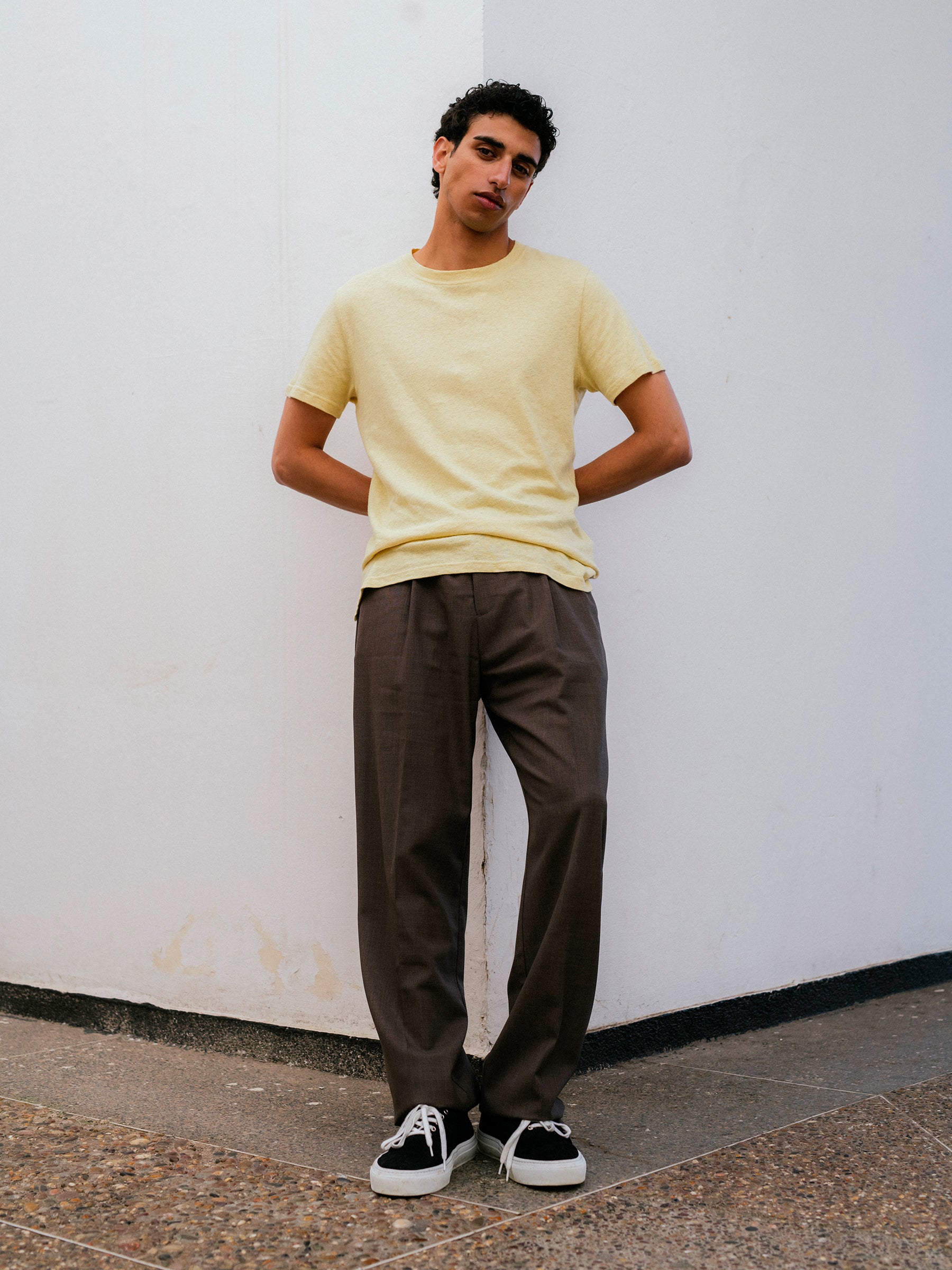 T-shirt Miami jaune pâle