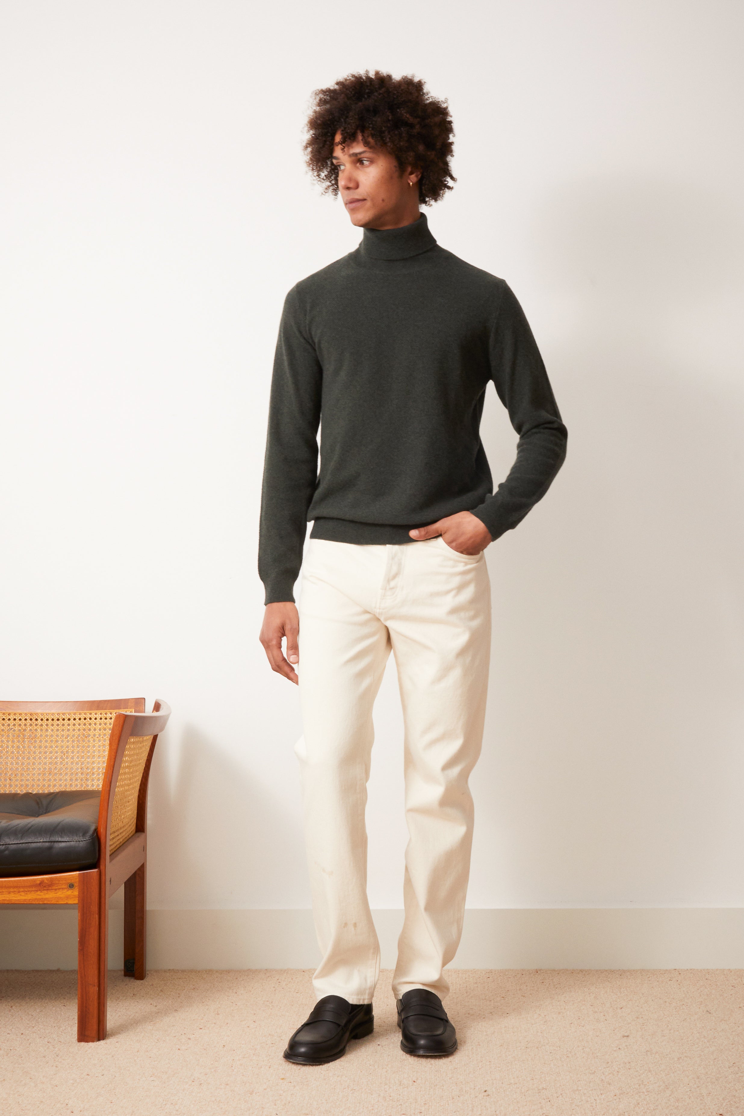 Pull Pietro vert loden