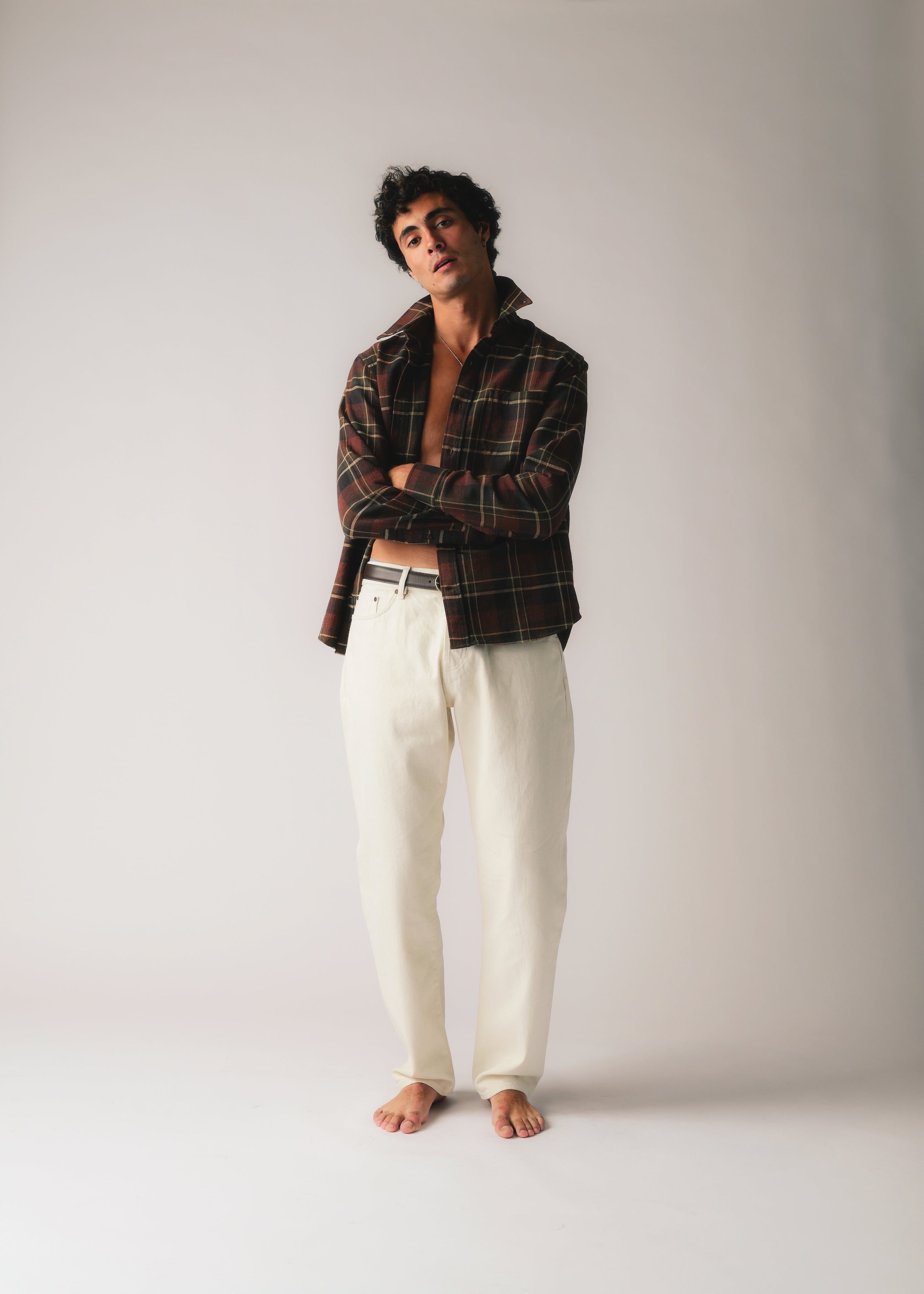 Renji selvedge jeans in ecru