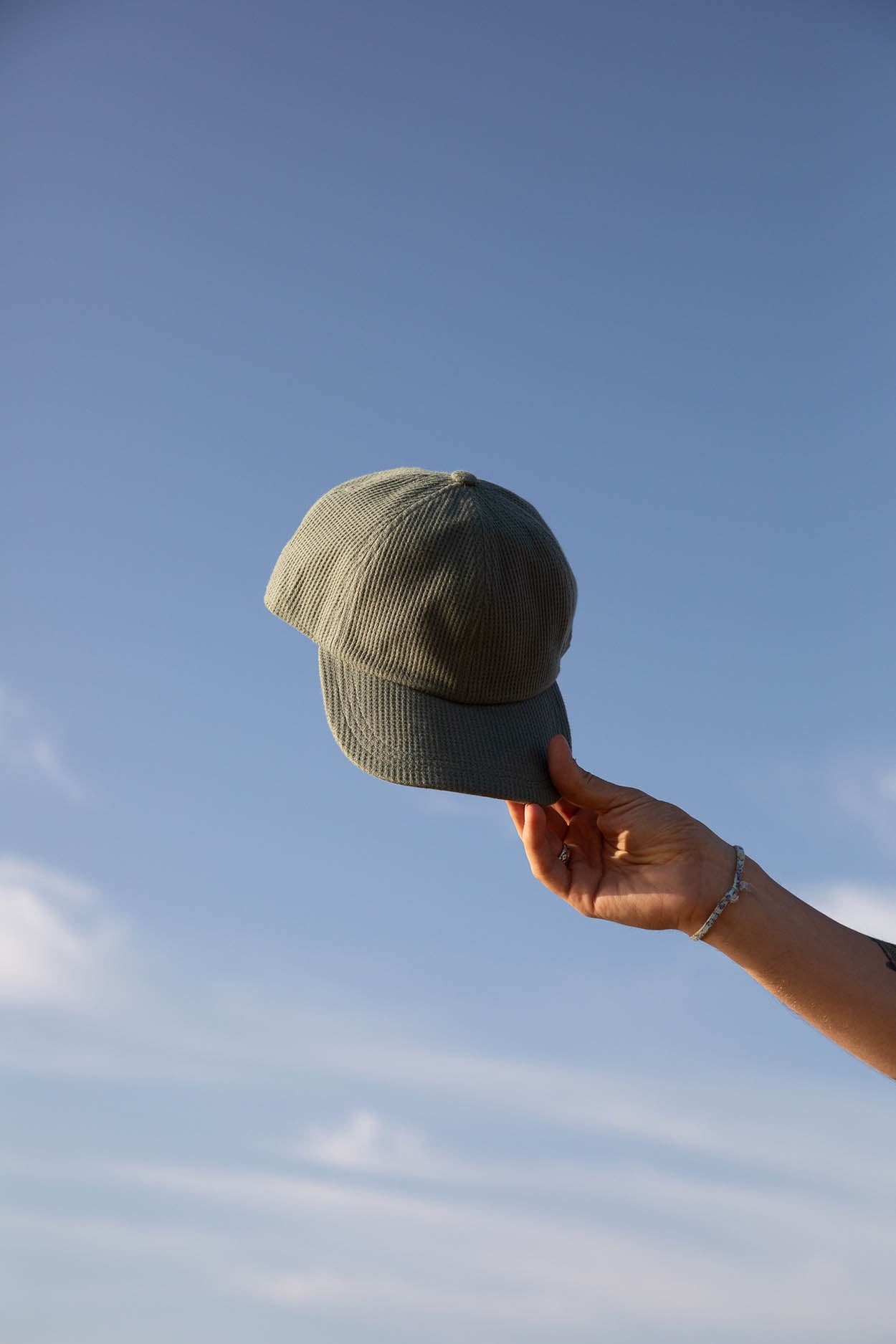 Casquette Adema en nid d'abeille vert sauge - 2